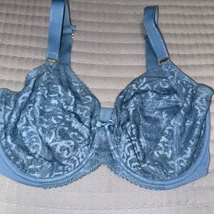 Scupltresse Lace Underwire Bra in Dusty Blue
